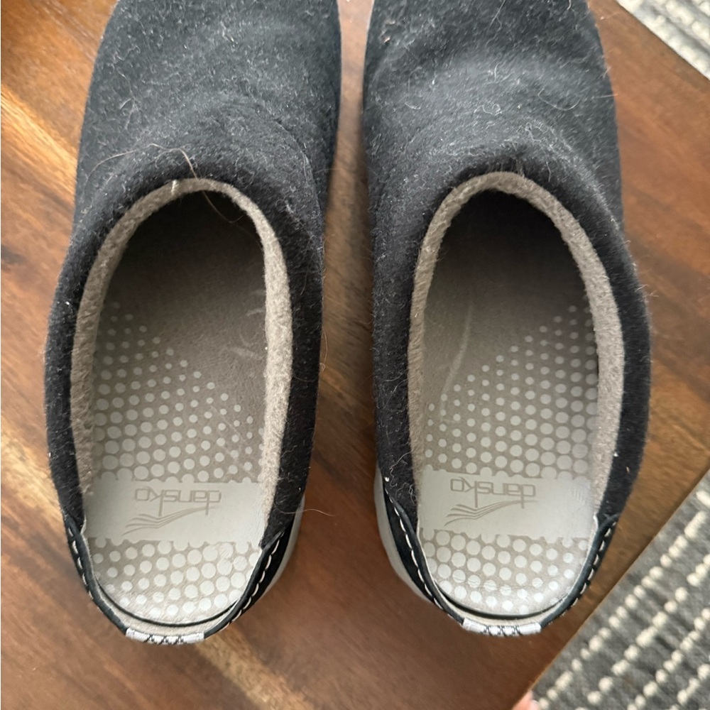 Dansko Black Wool Slip-Ons